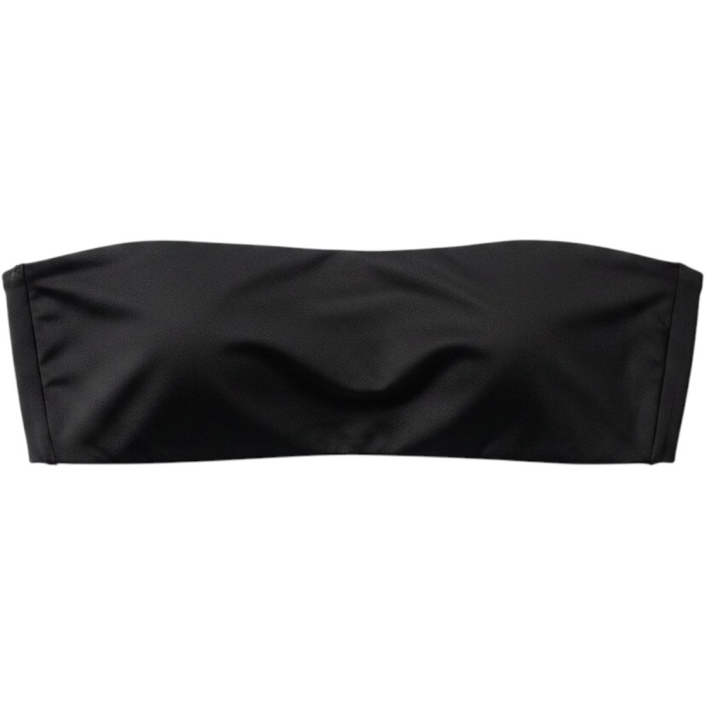 Aerie Smoothez Bandeau Bra Womens 36D Black Strapless Microfiber Underwire